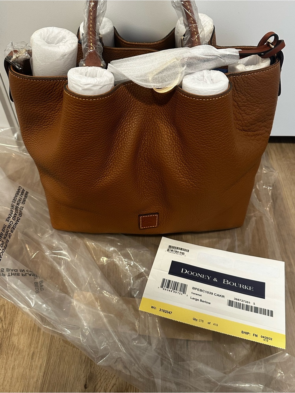 Brand new with tags - Dooney & Bourke Large Barlow Caramel Tote